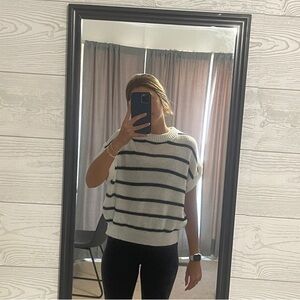 Black and White Striped Sweater